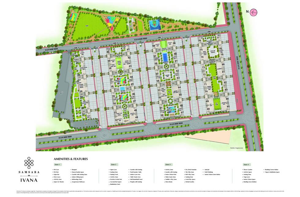 Master or location plan — Adani Samsara Ivana