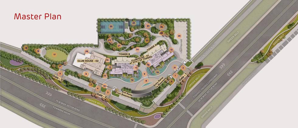 Master or location plan — Adani The Marq