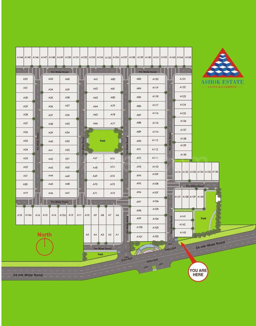 Master or location plan — Anant Raj Ashok Estate