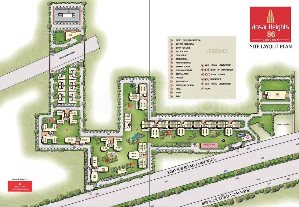 Master or location plan — Ansal Heights 86