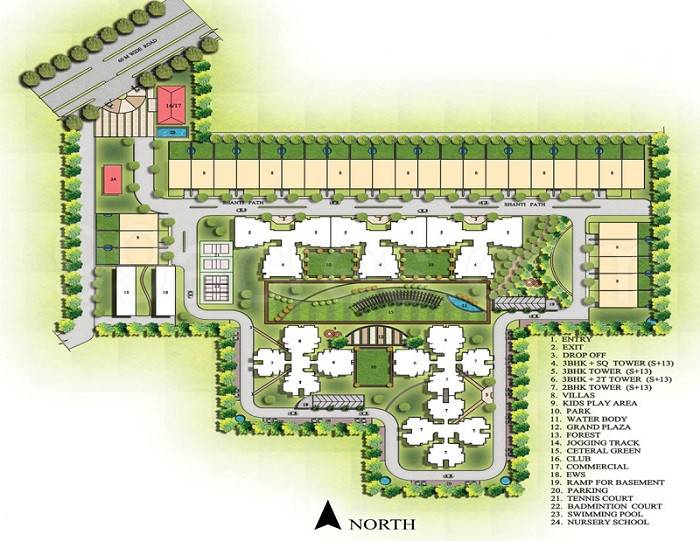 Master or location plan — Ansal Heights