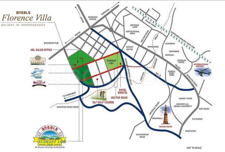 Master or location plan — Ansals Florence Villa