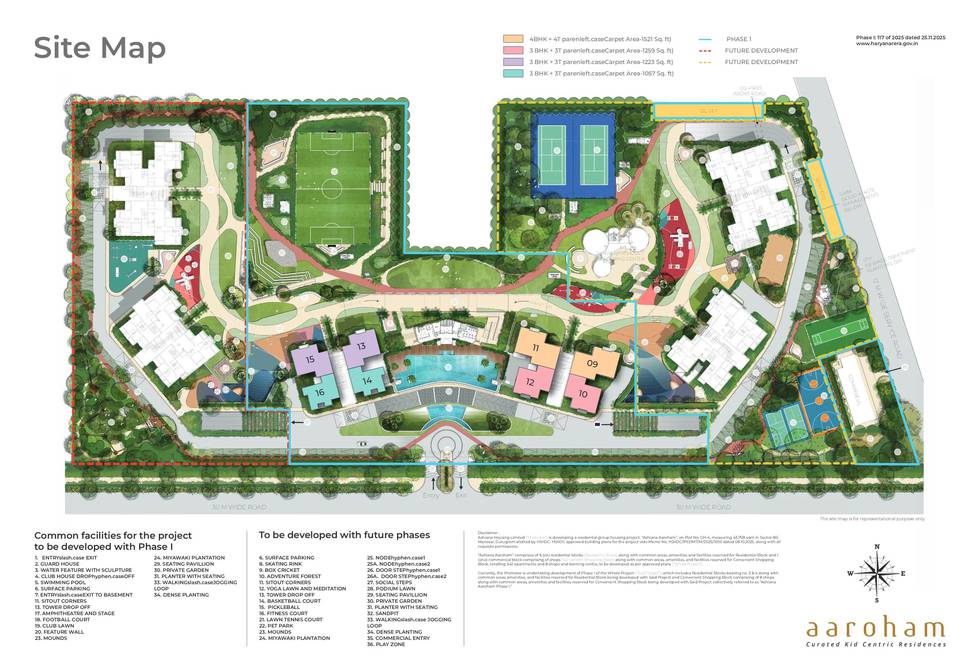 Master or location plan — Ashiana Aaroham