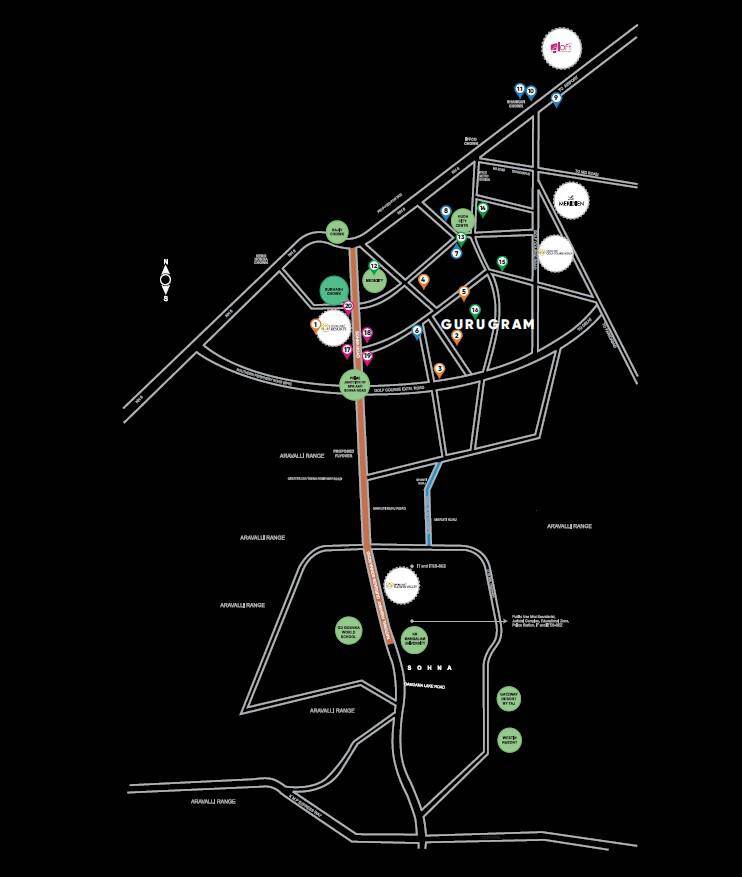 Master or location plan — Belaperla Central Park Resorts