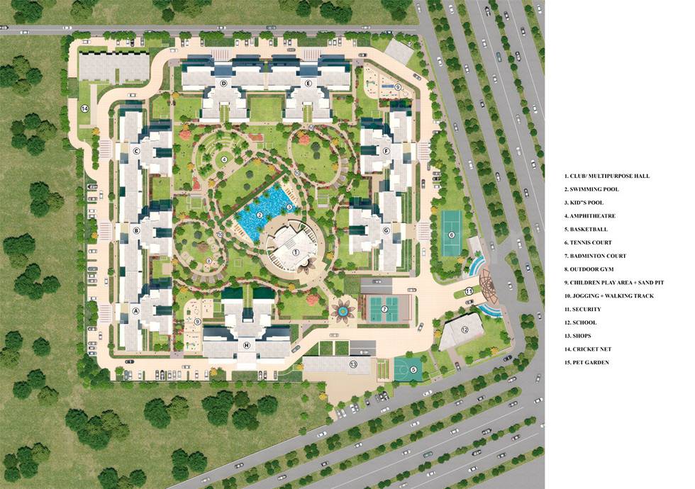 Master or location plan — Bestech Park View Sanskruti