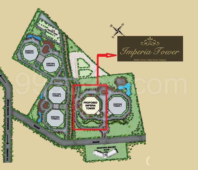 Master or location plan — BNB Imperia Tower