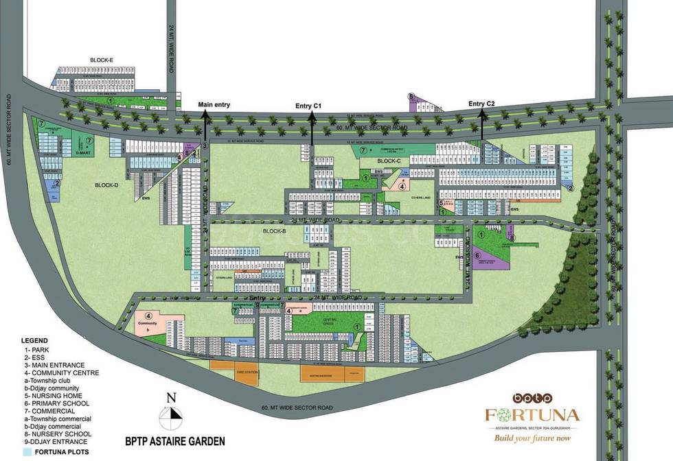 Master or location plan — BPTP Fortuna