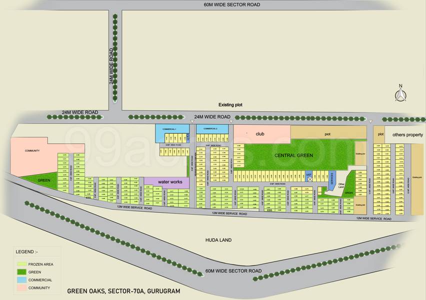 Master or location plan — BPTP Green Oaks