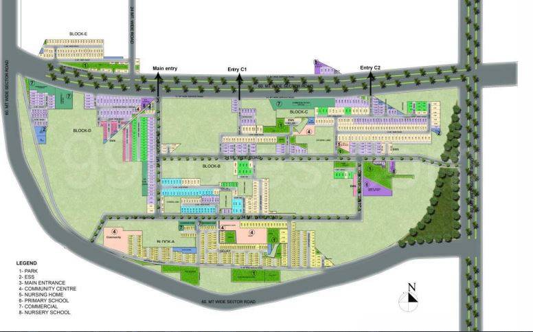 Master or location plan — BPTP Pedestal