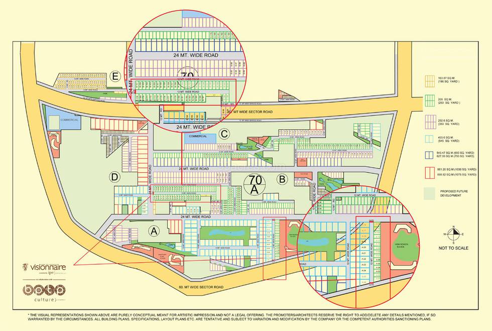 Master or location plan — Bptp Visionnaire