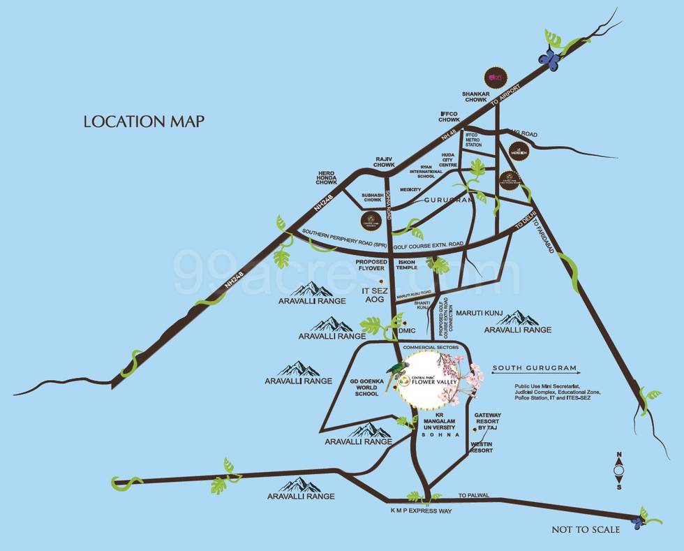 Master or location plan — Central Park Flower Valley Flamingo Floors