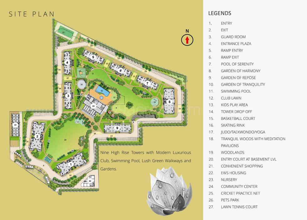 Master or location plan — Chintels Serenity