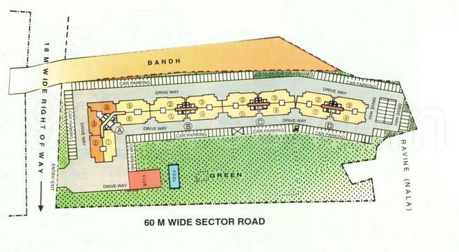 Master or location plan — DLF Belvedere Park