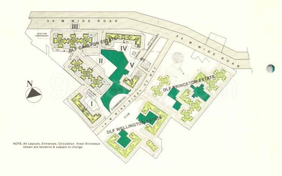 Master or location plan — DLF Carlton Estate