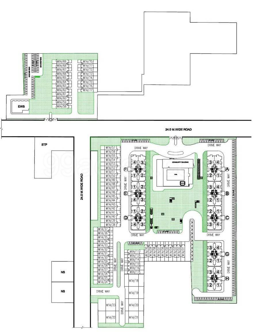 Master or location plan — DLF Express Greens