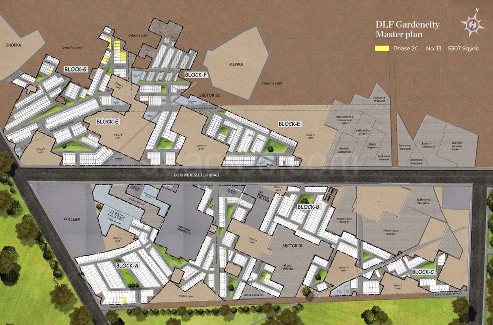 Master or location plan — DLF Garden City Floors