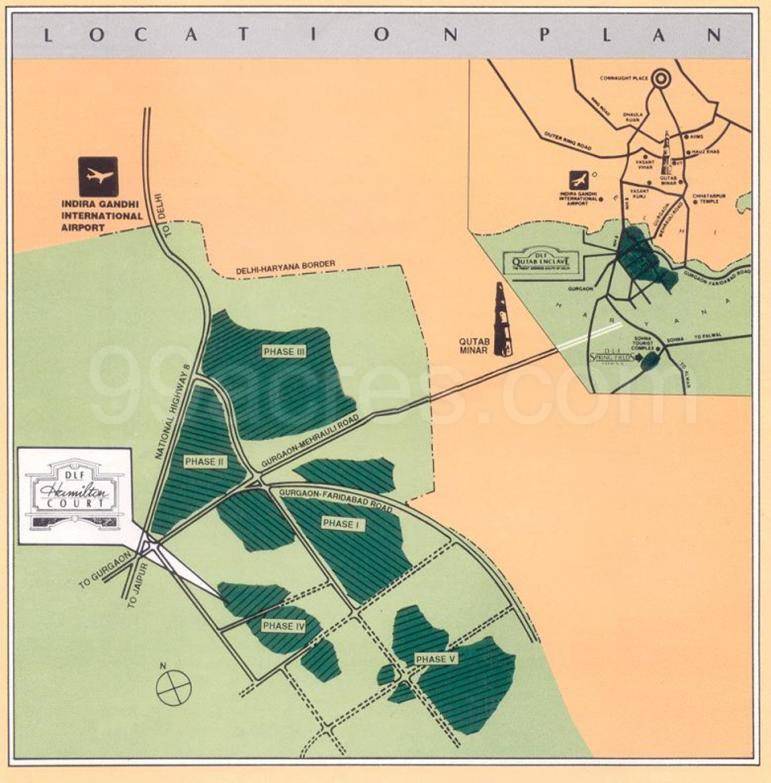 Master or location plan — DLF Hamilton Court