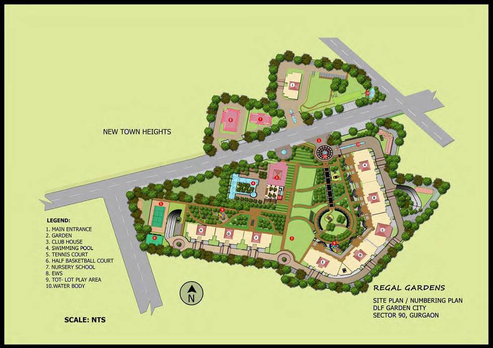 Master or location plan — DLF Regal Gardens