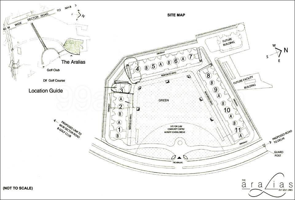 Master or location plan — DLF The Aralias
