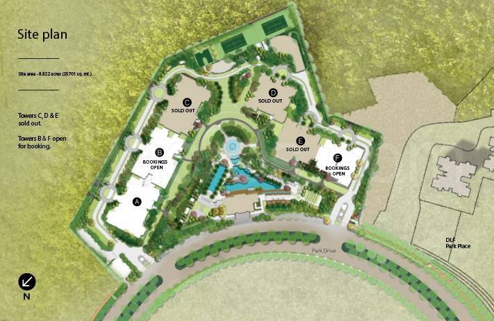 Master or location plan — DLF The Crest