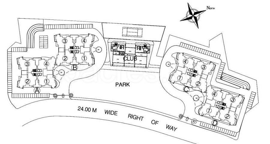 Master or location plan — DLF The Pinnacle