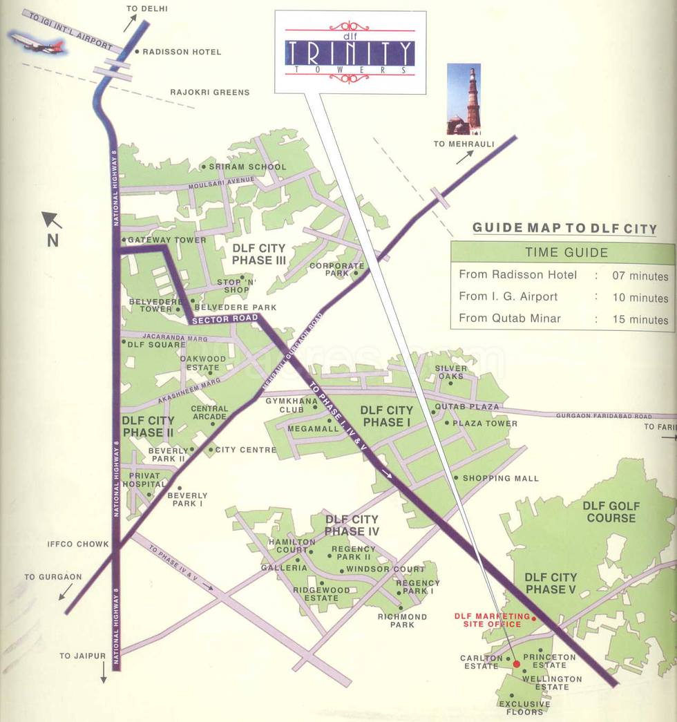 Master or location plan — DLF Trinity Towers