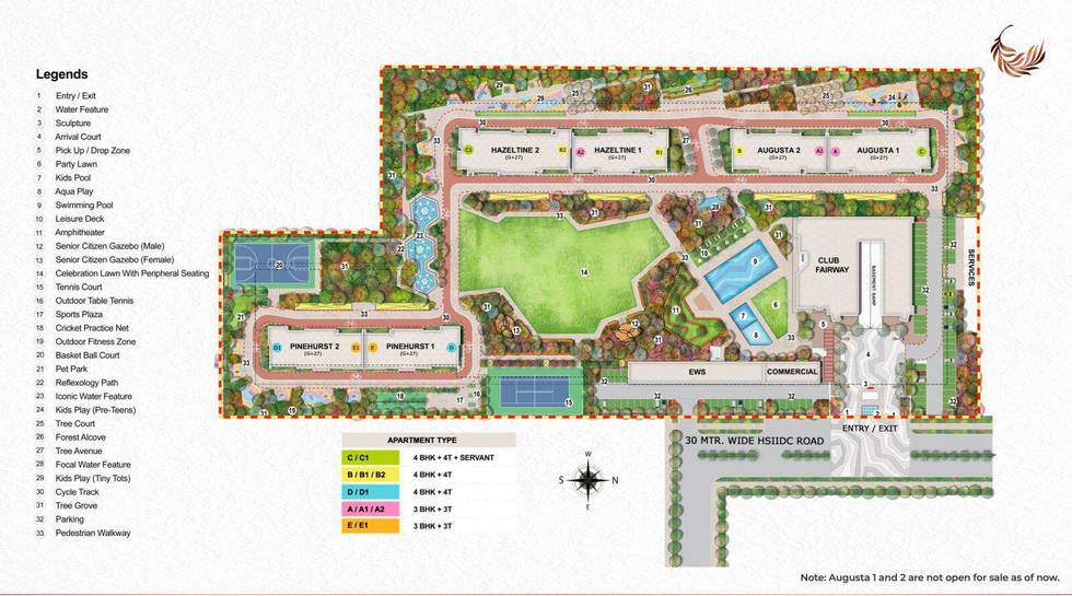 Master or location plan — Eldeco Fairway Reserve