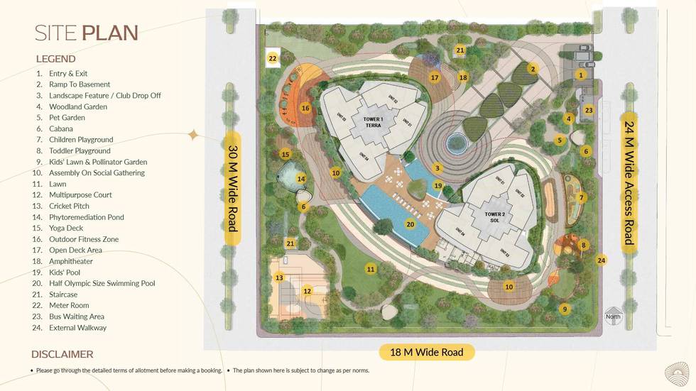Master or location plan — Eldeco Terra and Sol