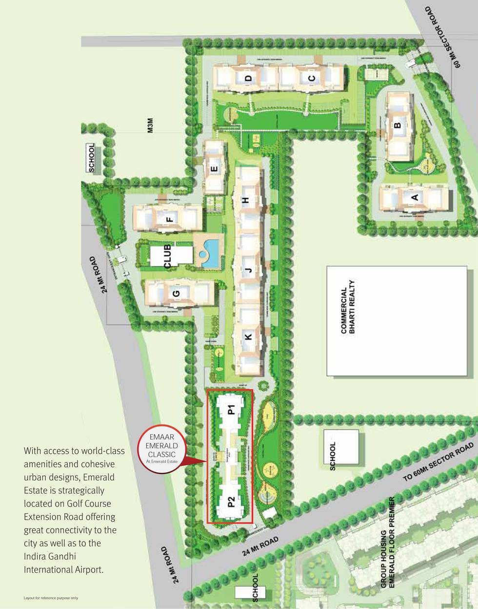Master or location plan — Emaar Emerald Classic