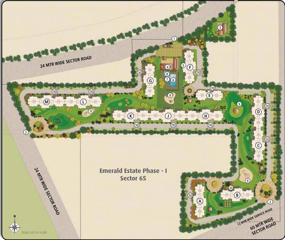 Master or location plan — Emaar MGF Emerald Estate