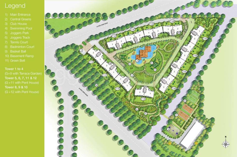 Master or location plan — Emaar Mgf Palm Terraces Select