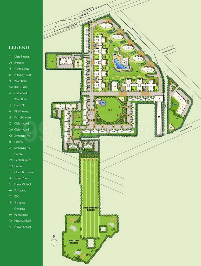 Master or location plan — Emaar MGF Palm Terraces