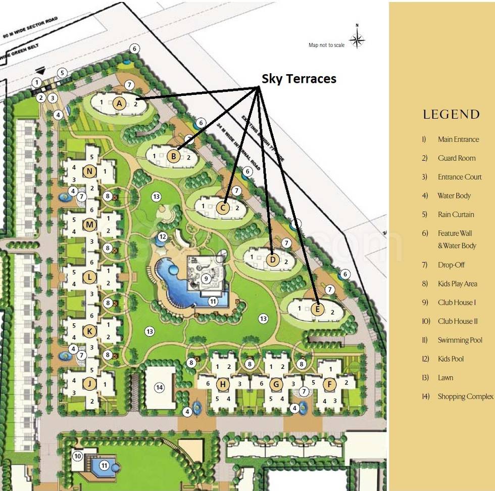 Master or location plan — Emaar Mgf Sky Terraces