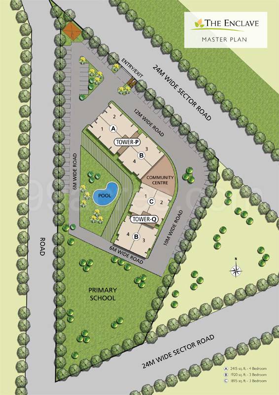 Master or location plan — Emaar MGF The Enclave