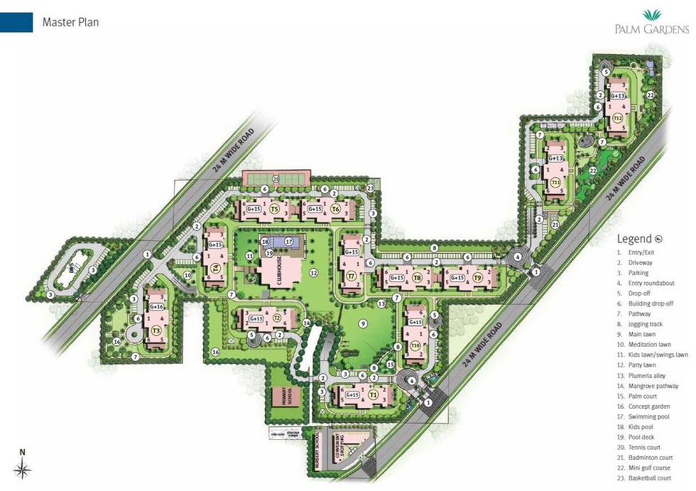 Master or location plan — Emaar Palm Gardens