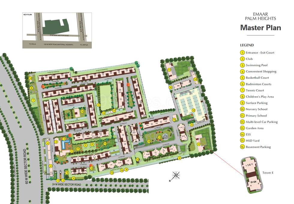 Master or location plan — Emaar Palm Heights