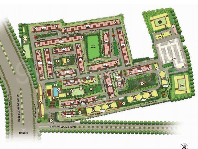 Master or location plan — Emaar Palm Premier