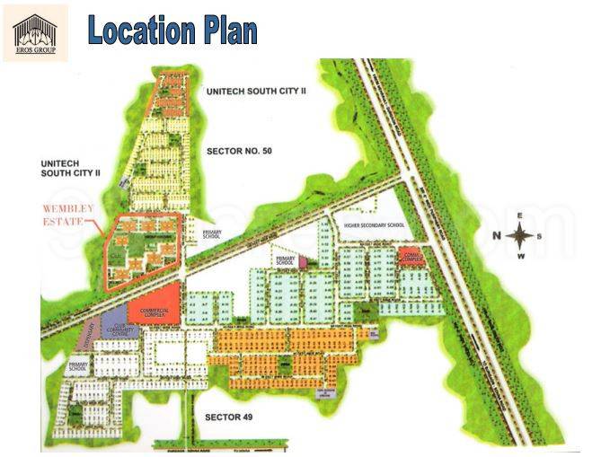 Master or location plan — Eros Wembley Estate