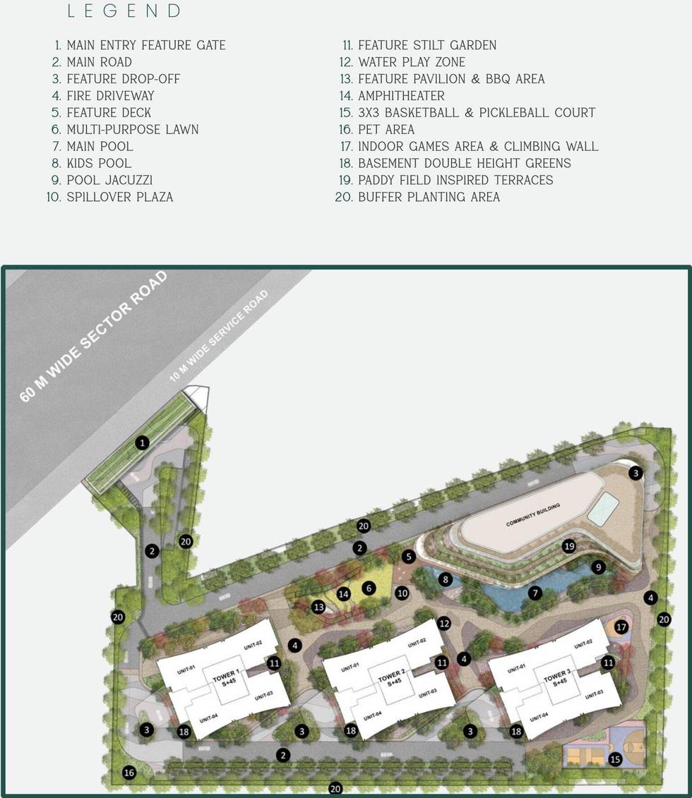 Master or location plan — Experion The Trillion