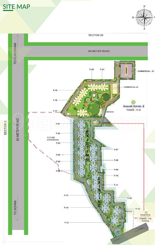 Master or location plan — GLS Arawali Homes