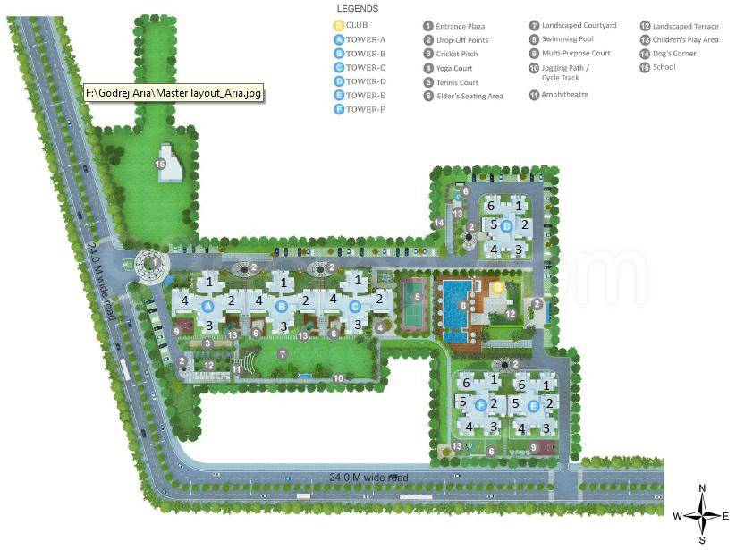 Master or location plan — Godrej Aria