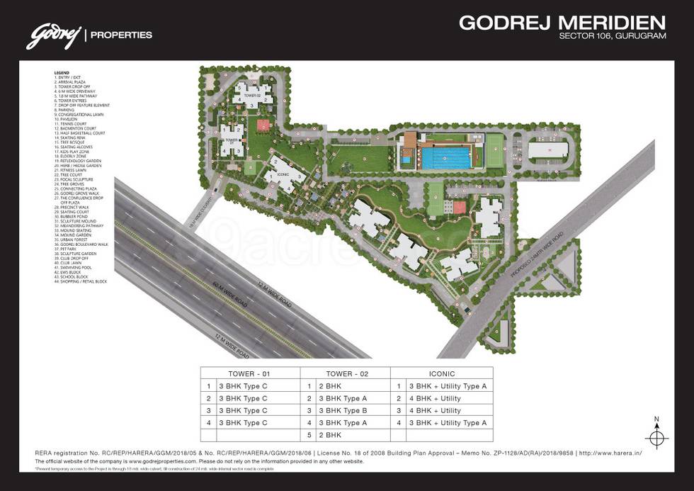 Master or location plan — Godrej Meridien