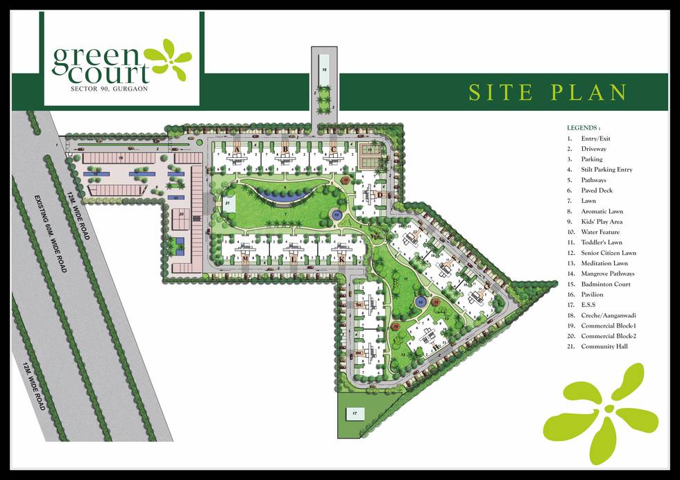 Master or location plan — Green Court