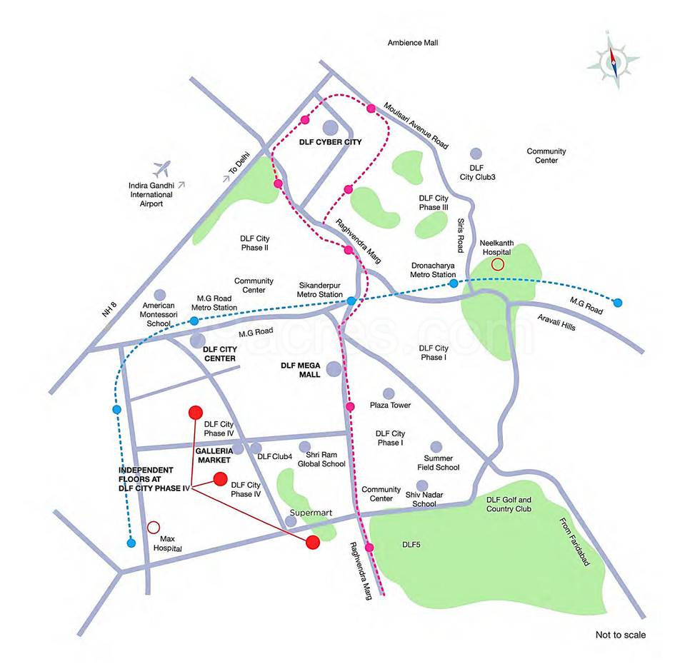 Master or location plan — Independent Floors at DLF City Phase 4