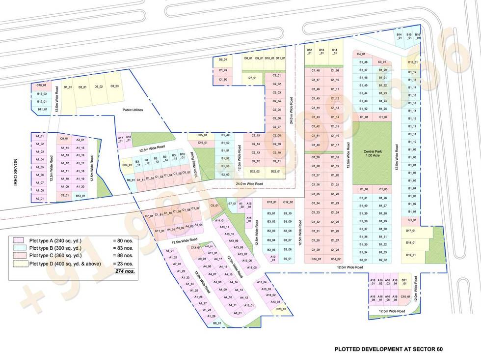 Master or location plan — Ireo City Plots