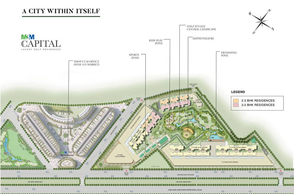 Master or location plan — M3M Capital