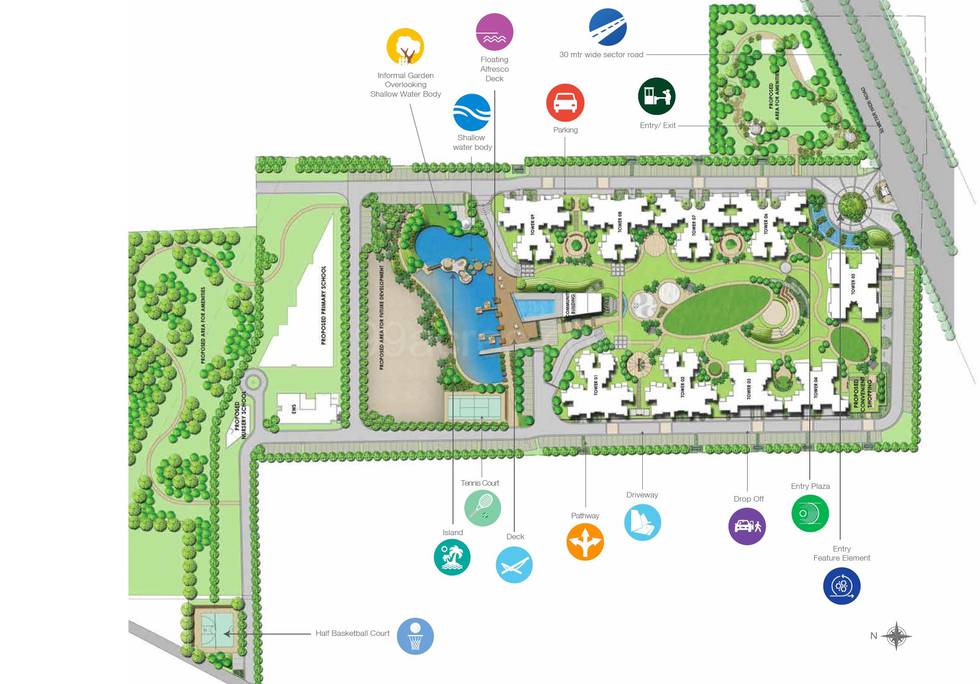 Master or location plan — M3M Sierra 68