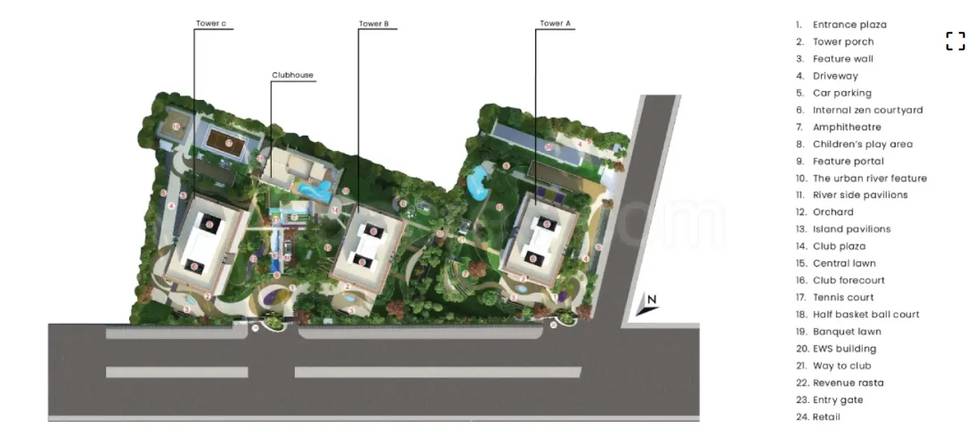 Master or location plan — Mahindra Luminare