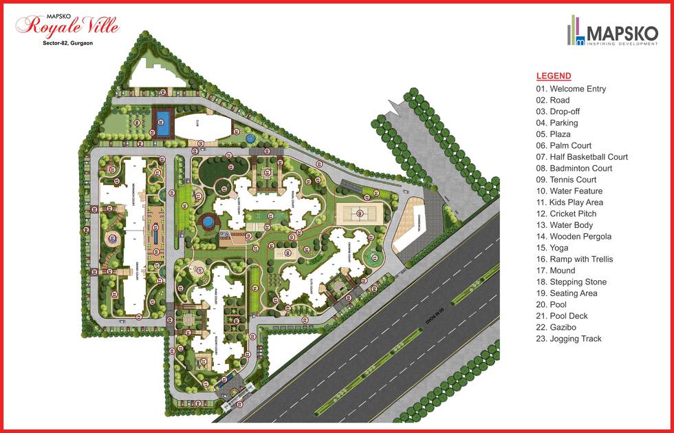 Master or location plan — Mapsko Royale Ville