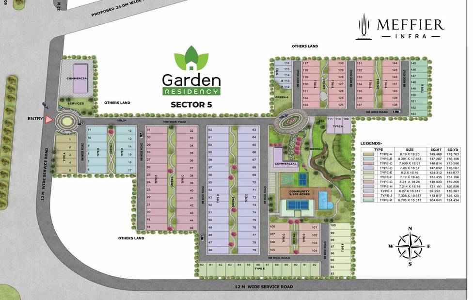 Master or location plan — Meffier Garden Residency